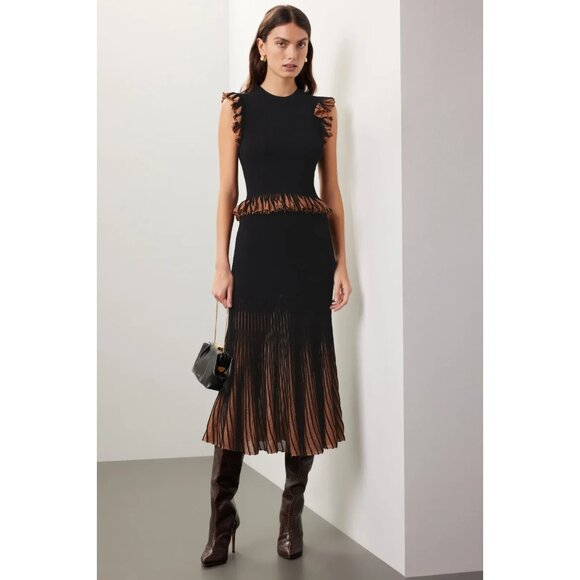 Ulla Johnson Dresses & Skirts - Ulla Johnson Emilia Metallic Black Gold Skirt Size S $490 Retail – Skirt Only